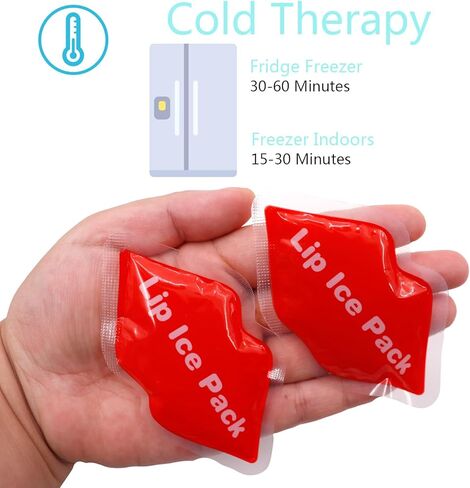 Ice Pack for Lip Filler, Lip Ice Pack Bulk Small Ice Pack Cold Compress for Mouth, Injections, Injuries, Bruises (Green (40 Count)) in Saudi Arabia