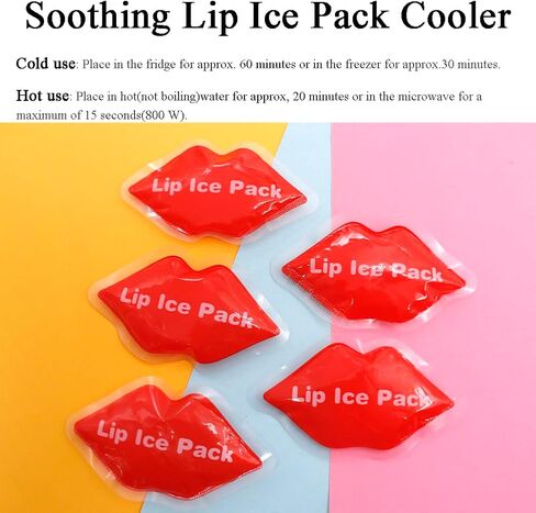 Ice Pack for Lip Filler, Lip Ice Pack Bulk Small Ice Pack Cold Compress for Mouth, Injections, Injuries, Bruises (Green (40 Count)) in Saudi Arabia