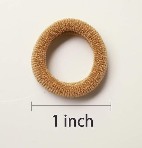 100Pcs Seamless Cotton Hair Ties for Toddler Girls Elastics Hair Ties No Damage Diameter 1 inch Ponytail Holders Baby Thin Hair Blue in Saudi Arabia