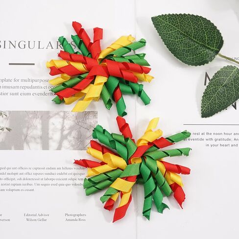 2pcs Red Toddler Korker Bow Hair Clip Pigtail Bow Hair Accessories for Girl in Saudi Arabia