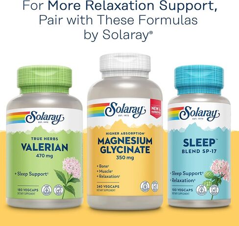 SOLARAY Melatonin 10 mg with Glycine, Extended Release, Healthy Sleep Cycle & Calming Relaxation Support, 100 VegCaps in Saudi Arabia