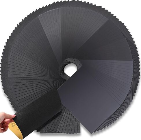 Maitys Sandpaper Assortment 60-2000 Grit Sand Paper 9 x 11 Inch Wet Dry Sanding Paper Sheets for Wood Furniture Finishing Metal Automotive Sanding and Polishing(56 Pieces) in Saudi Arabia