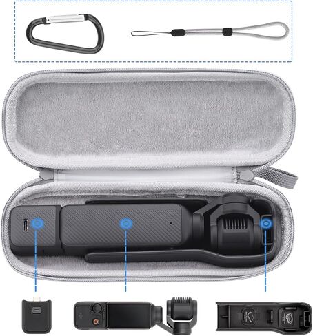 BRDRC Carrying Case for DJI Osmo Pocket 3, Portable Hard Storage Case, Carry Bag Pocket 3 Accessories (Black) in Kuwait