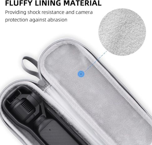 BRDRC Carrying Case for DJI Osmo Pocket 3, Portable Hard Storage Case, Carry Bag Pocket 3 Accessories (Black) in Kuwait