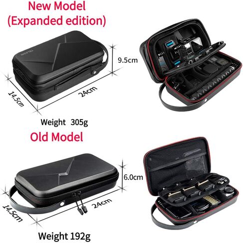 TELESIN Large Carry Case Carrying Travel Bag for GoPro Max Hero 13 12 11 10 9 8 7 6 5 DJI Action 3 4 5 Osmo Pocket 3 Insta360 X3 X4 X5 Go3 Ace Pro AKASO Battery Charger Strap Mount Accessories in Kuwait