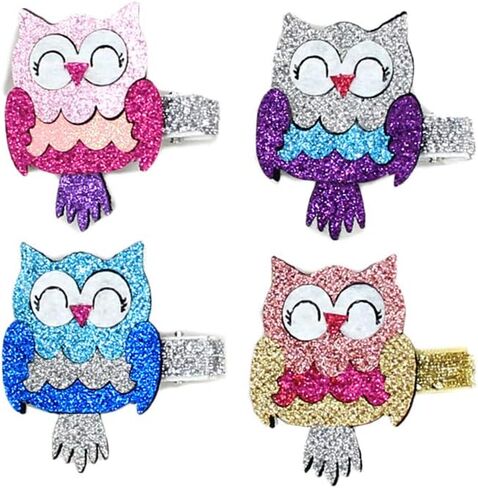 BBTDIN Owl Hair Clip Pins Baby Girls Hairclips Animal hairpins Infant Toddlers BBG04 (4 Pcs-Owl) in Saudi Arabia