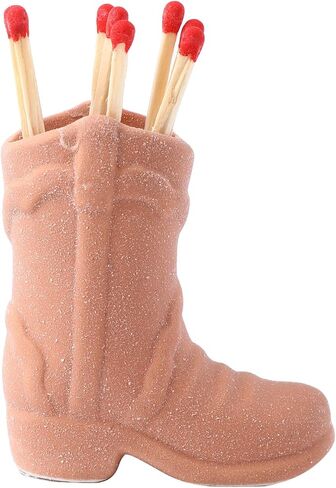 موكايلور حامل اعواد الثقاب بتصميم كاوبوي مصنوع يدويا من السيراميك لتزيين حذاء كاوبوي بتصميم لطيف للغاية للديكور الداخلي (#4) in Kuwait