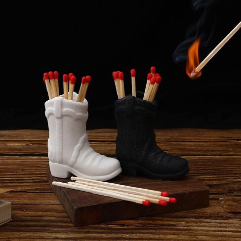 موكايلور حامل اعواد الثقاب بتصميم كاوبوي مصنوع يدويا من السيراميك لتزيين حذاء كاوبوي بتصميم لطيف للغاية للديكور الداخلي (#4) in Kuwait