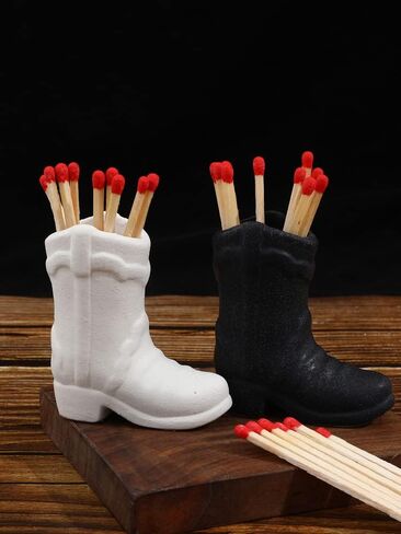 موكايلور حامل اعواد الثقاب بتصميم كاوبوي مصنوع يدويا من السيراميك لتزيين حذاء كاوبوي بتصميم لطيف للغاية للديكور الداخلي (#4) in Kuwait