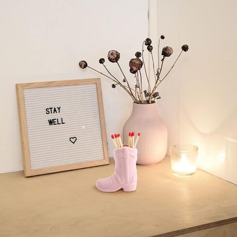 موكايلور حامل اعواد الثقاب بتصميم كاوبوي مصنوع يدويا من السيراميك لتزيين حذاء كاوبوي بتصميم لطيف للغاية للديكور الداخلي (#4) in Kuwait