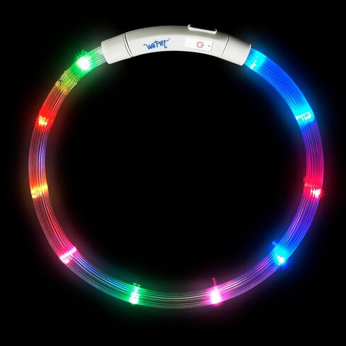 طوق كلب مضيء LED من WePet، قابل لإعادة الشحن عبر USB، قلادة أمان أساسية للمشي ليلاً، ضوء فلاش، متوهج، قابل للقص، قابل للتعديل، مقاس واحد، أخضر in Kuwait