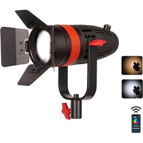 Came-TV Boltzen 55W COB Led Video Light، لون ضوء النهار 5600K فريسنل قابل للتركيز TLCI 98+ CRI 96+ إضاءة التصوير الفوتوغرافي، التحكم في التطبيق، الضوء المستمر لصورة الزفاف في الهواء الطلق، التصوير على YouTube