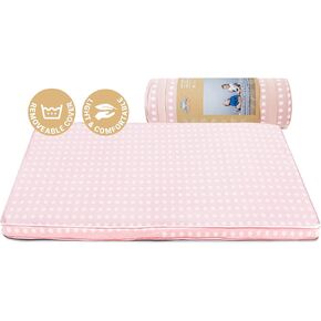 BabyToLove بساط القيلولة | يمكن طيها بسهولة، وتتضمن أشرطة للحمل | مثالية للسفر | غطاء قابل للإزالة | الغابة الوردية in Kuwait
