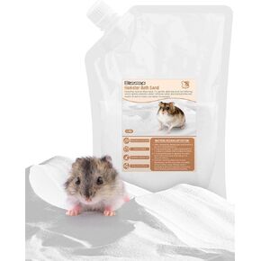 حمام رملي للهامستر من بيساب، 2.8 رطل/ 1.3 كجم، رمل استحمام صحراوي بدون غبار أو رمل سيليكا للهامستر شينشيلا جربيل الفئران السورية ديجو أو غيرها من الحيوانات الأليفة الصغيرة in Kuwait