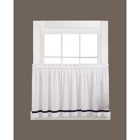 SKL Home by Saturday Knight Ltd. Kate Tier Curtain Pair, Black, 57 inches x 36 inches in Saudi Arabia
