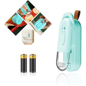 مانع تسرب الأكياس الصغيرة، بلاستيك شفاف على جانب مانع التسرب، أداة مطبخ محمولة، مانع تسرب الأكياس البلاستيكية، مانع تسرب وقاطع 2 في 1 للرقائق، سهل الاستخدام، (البطارية غير متضمنة) in Kuwait