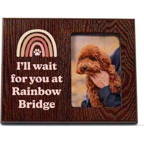 بيلا روزا هوم هدايا تذكارية للكلاب على شكل جسر قوس قزح لفقدان الكلب التعاطف - إطار صورة تذكاري للكلب هدايا الفجيعة in Kuwait