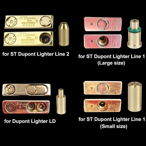 محولات إعادة تعبئة الغاز لولاعة ST Dupont/Maruman/Dunhill 7 في 1 بغطاء أصفر in Kuwait