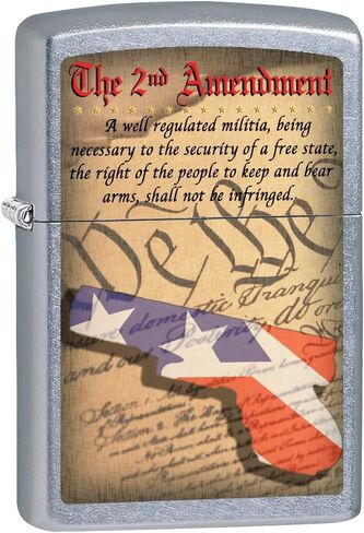 Zippo Lighter: Second Amendment Gun Shield - Black Matte 79551 in Saudi Arabia
