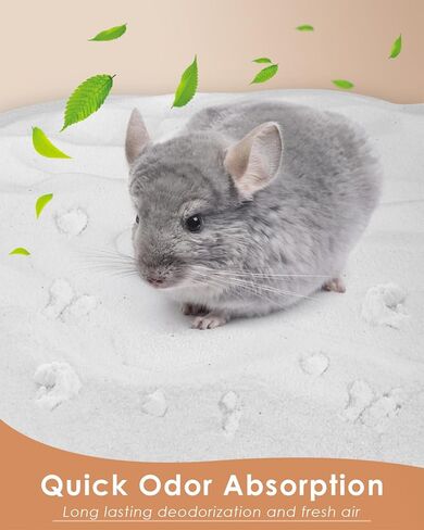 حمام رملي للهامستر من بيساب، 2.8 رطل/ 1.3 كجم، رمل استحمام صحراوي بدون غبار أو رمل سيليكا للهامستر شينشيلا جربيل الفئران السورية ديجو أو غيرها من الحيوانات الأليفة الصغيرة in Kuwait