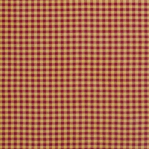 VHC Brands 6106 Burgundy Check Scalloped Valance 16x72 in Saudi Arabia