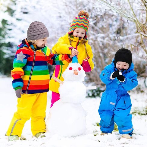 2 Sets Baby Warm Winter Hat and Mitten Gloves Set for Kids Toddler Children Knit Beanie Hat Gloves for Girls Boys in Saudi Arabia
