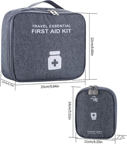اكياس اسعافات اولية فارغة من جوانغ يينج، شنطة ادوية للسفر، شنطة مستلزمات طبية محمولة، شنطة تنظيم ادوية فارغة للسفر والمنزل والسيارة والتخييم والمكتب والمشي لمسافات طويلة، شنطة طبية للكلية والاماكن in Kuwait
