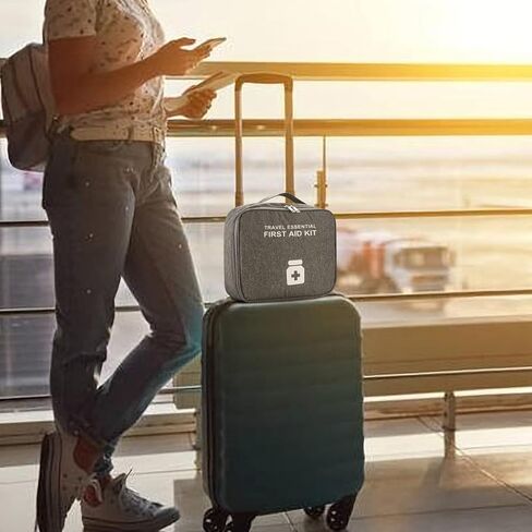 اكياس اسعافات اولية فارغة من جوانغ يينج، شنطة ادوية للسفر، شنطة مستلزمات طبية محمولة، شنطة تنظيم ادوية فارغة للسفر والمنزل والسيارة والتخييم والمكتب والمشي لمسافات طويلة، شنطة طبية للكلية والاماكن in Kuwait