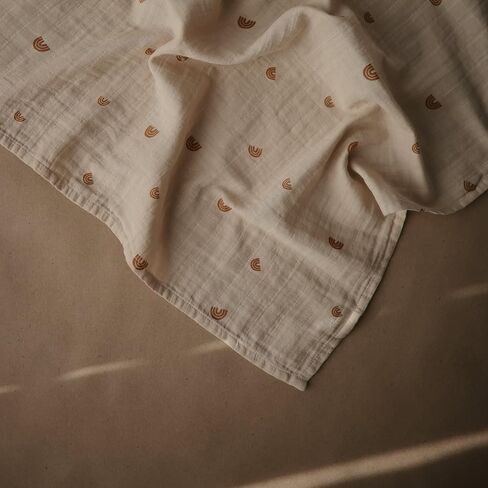 mushie Muslin Baby Cloths | 100% Organic Cotton | 23.5" x 23.5" (Flowers) 3-Pack in Saudi Arabia