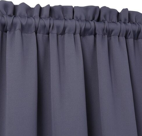 نانان ستائر تعتيم رمادية للمطبخ، ستائر نافذة حمام مزرعة معزولة حراريًا للمطبخ، رمادي 52 × 15 بوصة in Kuwait