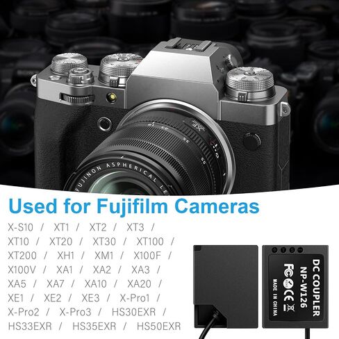 FOMITO NP-W126 Dummy Battery Decoded NP-W126 W126 Battery Replacement with Type-C Spring Power Adapter Cable for Fujifilm Fuji XT2 XT3 XT20 XH1 XT20 X100F XA3 XA5 XA2 XA10 xe3 XT100 XT10 XPRO2 Cameras in Saudi Arabia