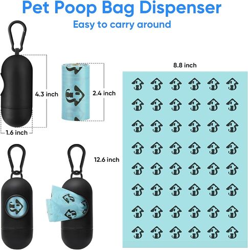 MYPIN Cat Litter Scooper with Bags, Upgraded Cat Litter Shovel with Holder and Waste Can, Cat Scooper with Extra 135 Count Litter Waste Bags, Large Capacity Portable Litter Shovel in Saudi Arabia