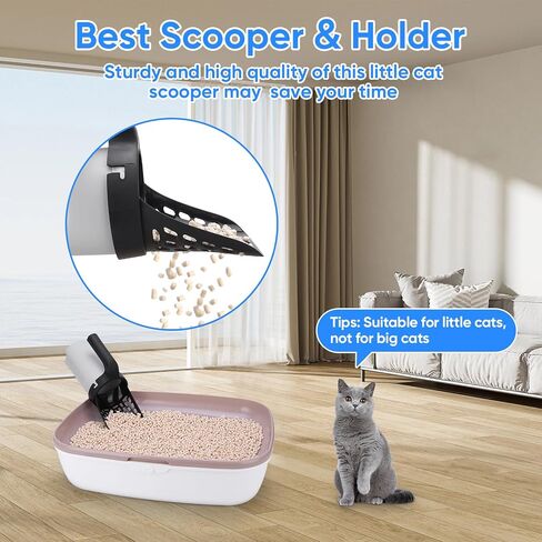 MYPIN Cat Litter Scooper with Bags, Upgraded Cat Litter Shovel with Holder and Waste Can, Cat Scooper with Extra 135 Count Litter Waste Bags, Large Capacity Portable Litter Shovel in Saudi Arabia
