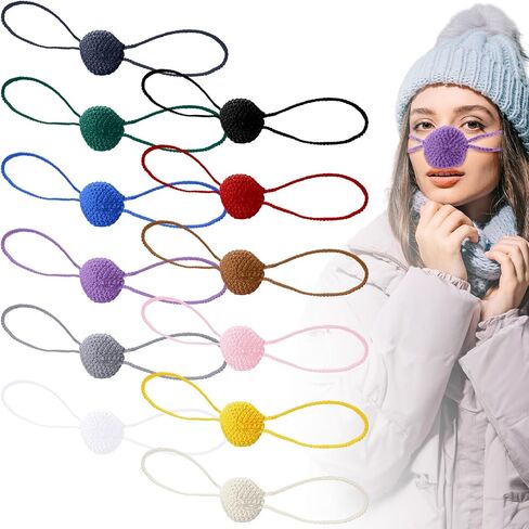 JaGely 12 Pcs Knitted Winter Nose Warmer Comfort Nose Cover Nose Warmer for a Cold Nose Colorful Nose Protector for Women Men Sleeping Ski Outdoor Activities Cold Weather Protection, 12 Colors in Kuwait