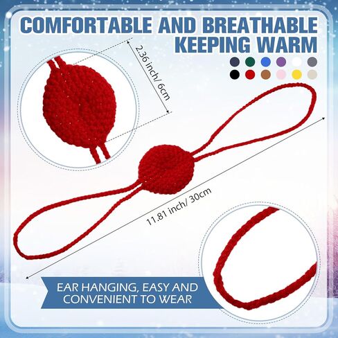 JaGely 12 Pcs Knitted Winter Nose Warmer Comfort Nose Cover Nose Warmer for a Cold Nose Colorful Nose Protector for Women Men Sleeping Ski Outdoor Activities Cold Weather Protection, 12 Colors in Kuwait