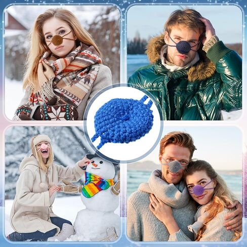 JaGely 12 Pcs Knitted Winter Nose Warmer Comfort Nose Cover Nose Warmer for a Cold Nose Colorful Nose Protector for Women Men Sleeping Ski Outdoor Activities Cold Weather Protection, 12 Colors in Kuwait