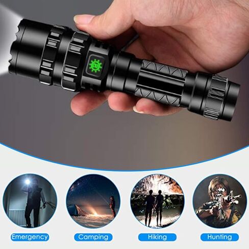 Tactical Flashlights,with 1600 Lumen Picatinny Rail Mount，USB Charging Cable and Pressure Switch, The 5 Modes Flashlight for Rifle, Pistol, Hunting and Shotgun. in Saudi Arabia