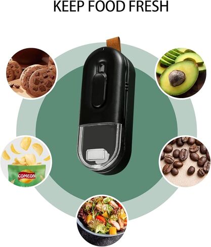 مانع تسرب الأكياس الصغيرة، بلاستيك شفاف على جانب مانع التسرب، أداة مطبخ محمولة، مانع تسرب الأكياس البلاستيكية، مانع تسرب وقاطع 2 في 1 للرقائق، سهل الاستخدام، (البطارية غير متضمنة) in Kuwait