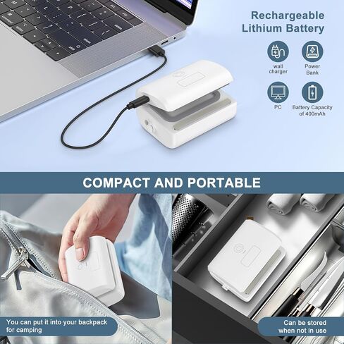 Ankilo 4 في 1 مانع تسرب الحرارة وقاطع، مانع تسرب الأكياس الصغيرة القابلة لإعادة الشحن، مانع تسرب الأكياس البلاستيكية مع قاطع، مانع تسرب الهواء المحمول للمطبخ لأكياس الرقائق والأكياس البلاستيكية in Kuwait