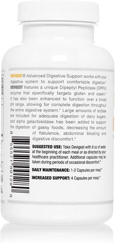 Arthur Andrew Medical - Devigest ADS, Advanced Digestive Support, Relief for Lactose Intolerance and Casein Sensitivities, Vegan, Non-GMO, 180 Capsules in Saudi Arabia