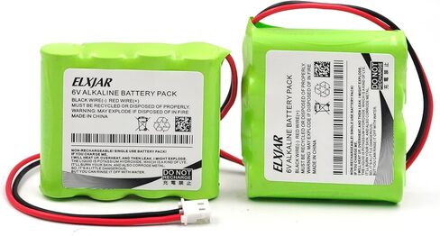 بطارية قلوية Coonyard (عبوة من قطعتين) 6 فولت 2700 مللي أمبير في الساعة بديلة غير قابلة لإعادة الشحن لموزع مطهر اليد PureLI ES8، L91VP-F4C، بطارية GPRHORW01018 in Kuwait