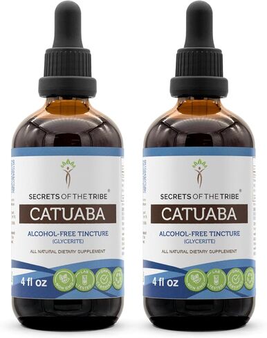 Secrets of the Tribe Catuaba Tincture Alcohol-Free Extract, Wildcrafted Catuaba (Erythroxylum catuaba) Dried Bark 2 oz in Saudi Arabia