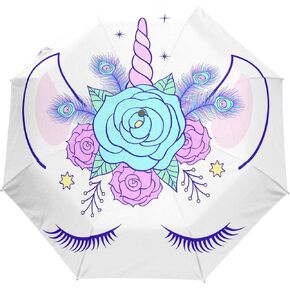 مظلة FORMRS الأوتوماتيكية، مظلة وردية وردية خفيفة الوزن، مقاومة للماء والرياح للسفر تحت المطر in Kuwait