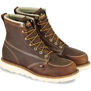 حذاء Thorogood الرجالي 814-4200 American Heritage مقاس 15.24 سم Moc Toe، حذاء بمقدمة مفتوحة غير آمنة