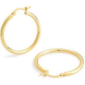 مجموعة أقراط دائرية مملوءة بالذهب من Jewelry Atelier - أقراط أنيقة مملوءة بالذهب الأصفر الصلب عيار 14 قيراط للنساء مع مناسبات وأنماط مختلفة in Kuwait
