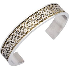 555Jewelry Exclusive Stainless Steel Star of David Open Cuff Bangle Bracelet for Men in Kuwait