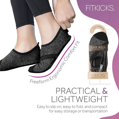 FITKICKS Original Women's Foldable Active Lifestyle Minimalist Footwear Barefoot Yoga Sporty Water Shoes in Saudi Arabia
