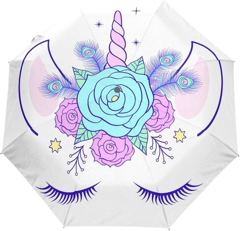 FORMRS Automatic Umbrella, Rose Pink Umbrella Compact Lightweight, Waterproof Windproof for Sun Rain Travel in Kuwait