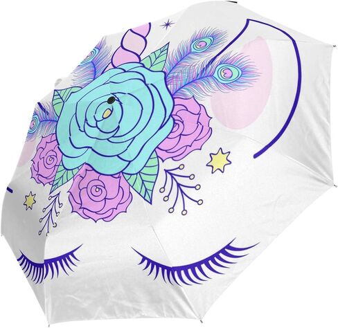 FORMRS Automatic Umbrella, Rose Pink Umbrella Compact Lightweight, Waterproof Windproof for Sun Rain Travel in Kuwait