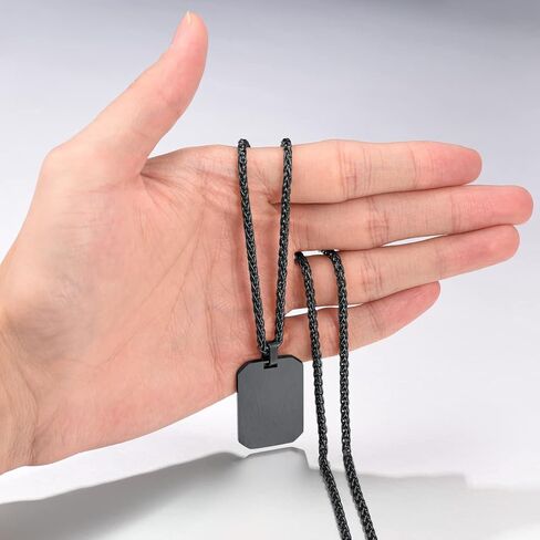 قلادة ChainsProMax للرجال منقوشة، صورة/نص متاح حسب الطلب، هدايا مخصصة، فولاذ مقاوم للصدأ/مطلي بالذهب/أسود (إرسال صندوق هدايا) in Saudi Arabia